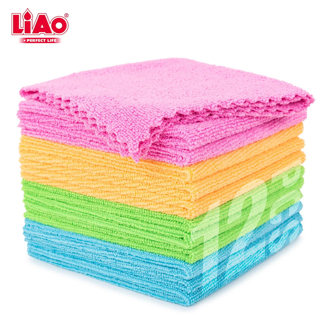 دستمال نظافت لیائو پرفکت لایف مدل MICRO 30*30 کد G130079 بسته 12 عددی