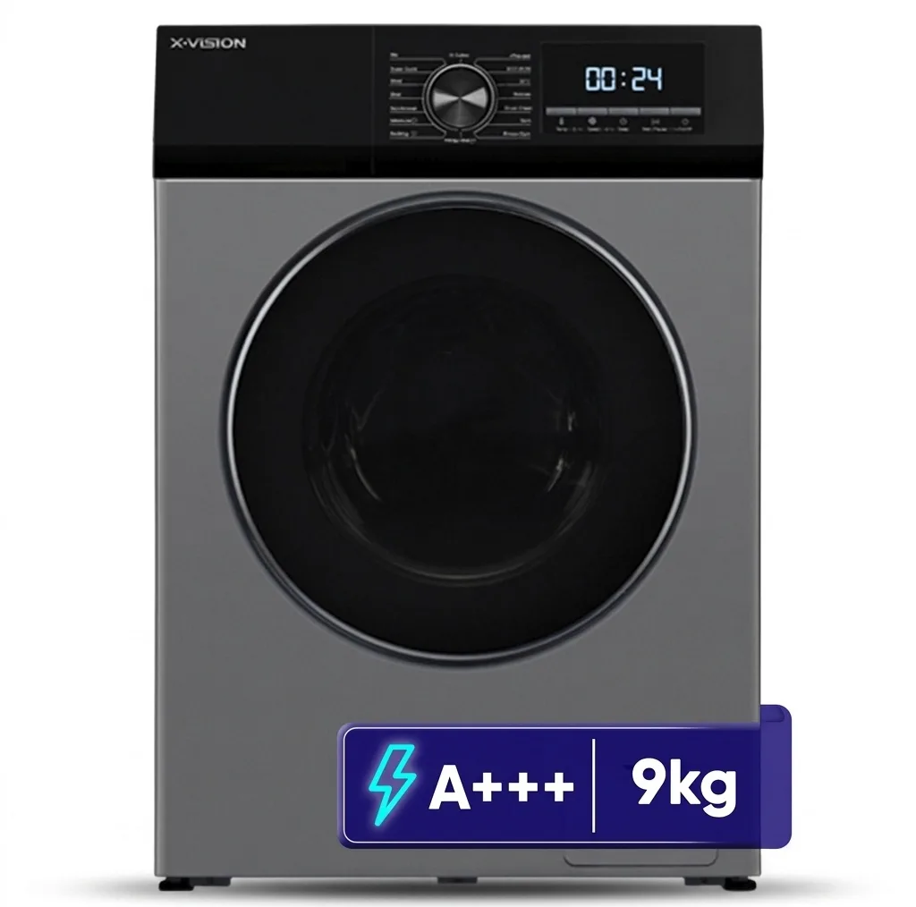 ماشین لباسشویی اتوماتیک ایکس ویژن مدل TP92-BSD ظرفیت 9 کیلوگرم