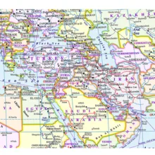 نقشه انتشارات گیتاشناسی نوین مدل جهان انگلیسی کد 1287 L
