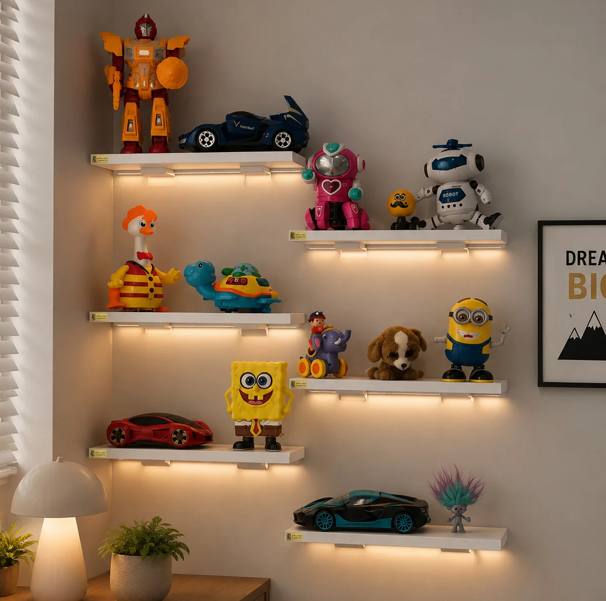 شلف دیواری چوبیکو مدل shelf5015 بسته 3 عددی