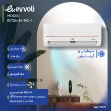 کولر گازی اسپلیت دیواری 24000 دور ثابت ایوولی مدل EVT3-24K-MD