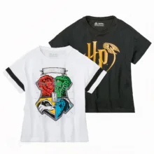 تی شرت آستین کوتاه دخترانه هری پاتر مدل tk-810 مجموعه 2 عددی