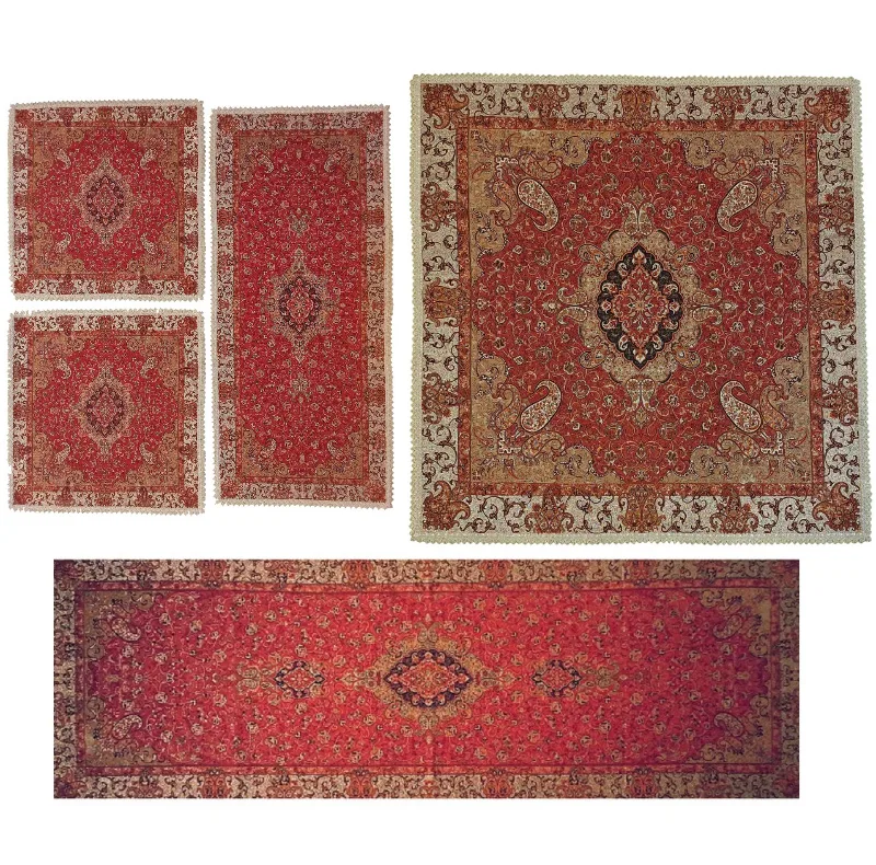 ست 5 تکه رومیزی ترمه کد T223RA62SET4