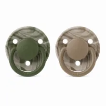 پستانک بیبس مدل round delux silicone کد 150265 مناسب 0-3 سال بسته 2 عددی