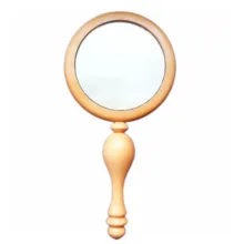 آینه چوبی طرح گلی
