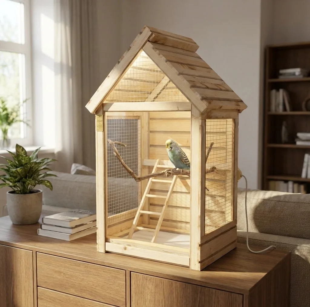 قفس پرنده مدل شیشه ای کد 40×30
