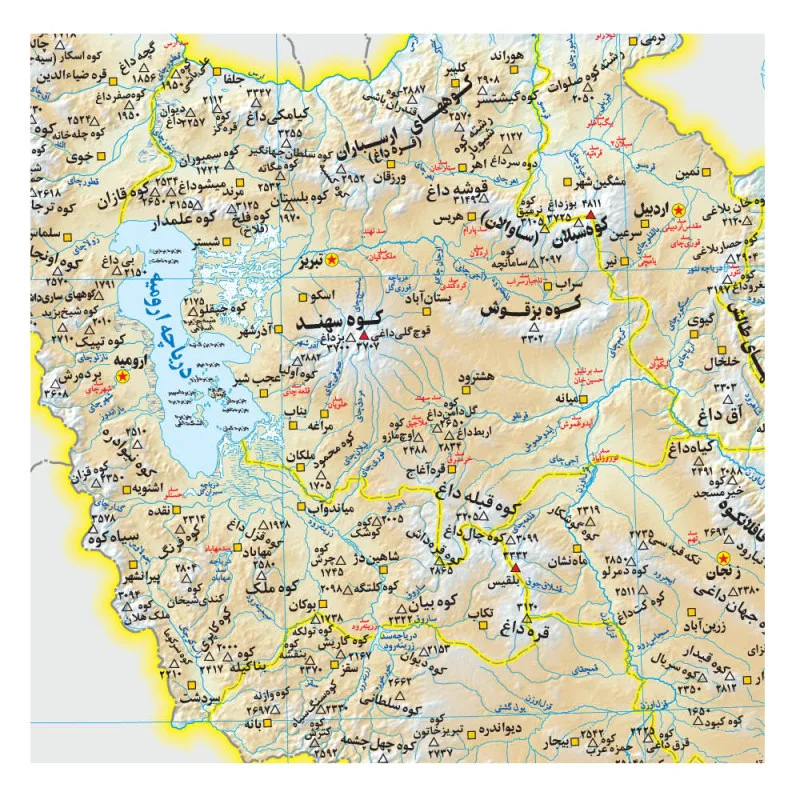 نقشه طبیعی ایران انتشارات گیتاشناسی نوین کد L1113