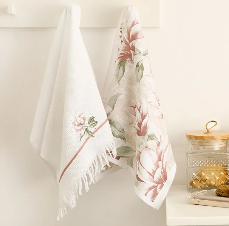 دستمال آشپزخانه انگلیش هوم مدل Magnolia بسته 2 عددی