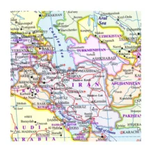 نقشه جهان انگلیسی انتشارات گیتاشناسی نوین کد 1287