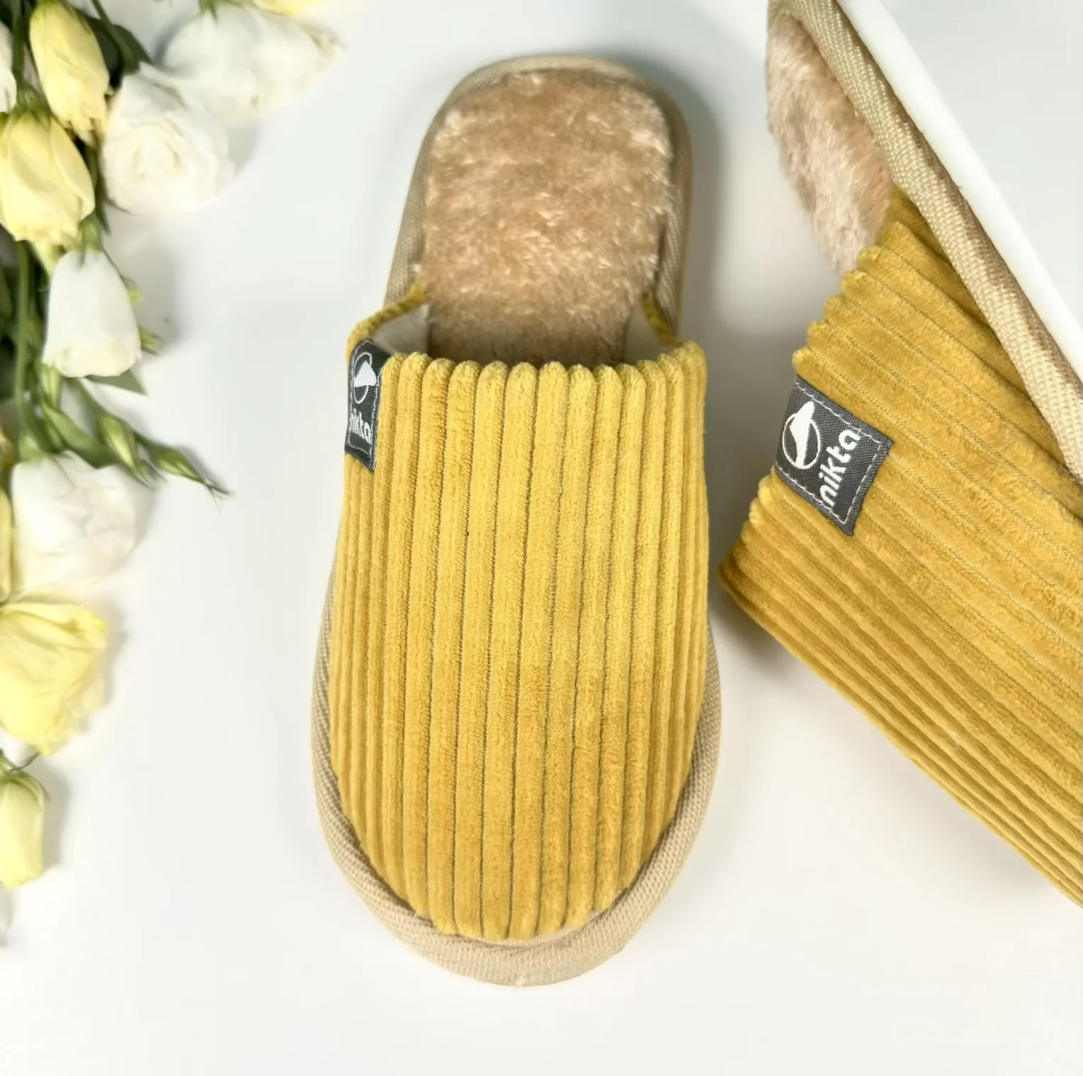 دمپایی حوله ای نیکتا مدل آوا کد Yell-01