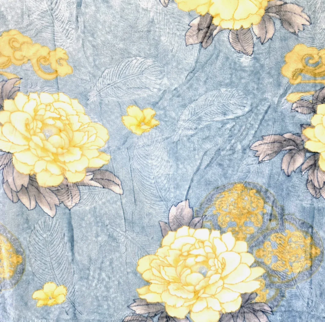 پتو مسافرتی 1 نفره طرح لیزری مدل گل پیونی سایز 160×220 سانتیمتر