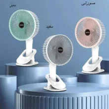 پنکه شارژی مدل Circulation Clamp Fan-2000 ظرفیت 1200 میلی آمپر ساعت