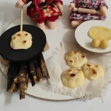 عروسک پارچه ای مدل نان پز ۲ نفره