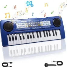 بازی آموزشی کیبورد بیگفان مدل میکروفون دار طرح 37 کلید مجموعه 3 عددی کد 430