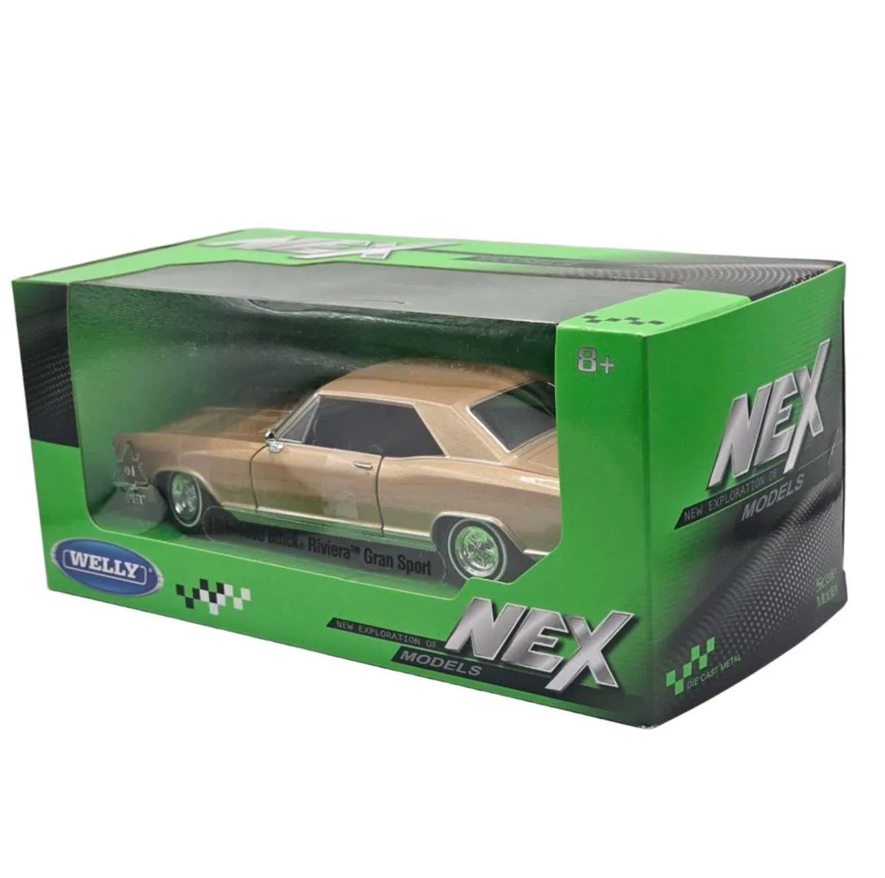 ماشین بازی ناب سل مدل بیوک ریویرا فلزی طرح ولی کد WELLY 1:24 1965 BUICK RIVIERA GRAN SPORT
