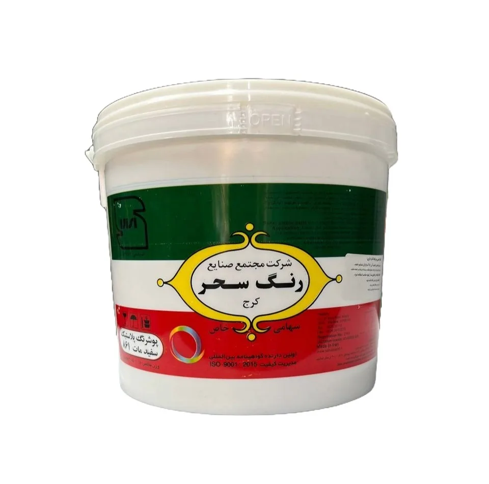 رنگ پلاستیک سفید مات رنگ سحر کد 861 وزن 4 کیلوگرم