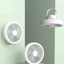 پنکه رومیزی شارژی مدل ال ای دی دار کد RY-2301