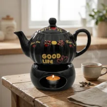قوری و وارمر قوری مدل صدفی کد 2413xgood گنجایش 500 میلی لیتر