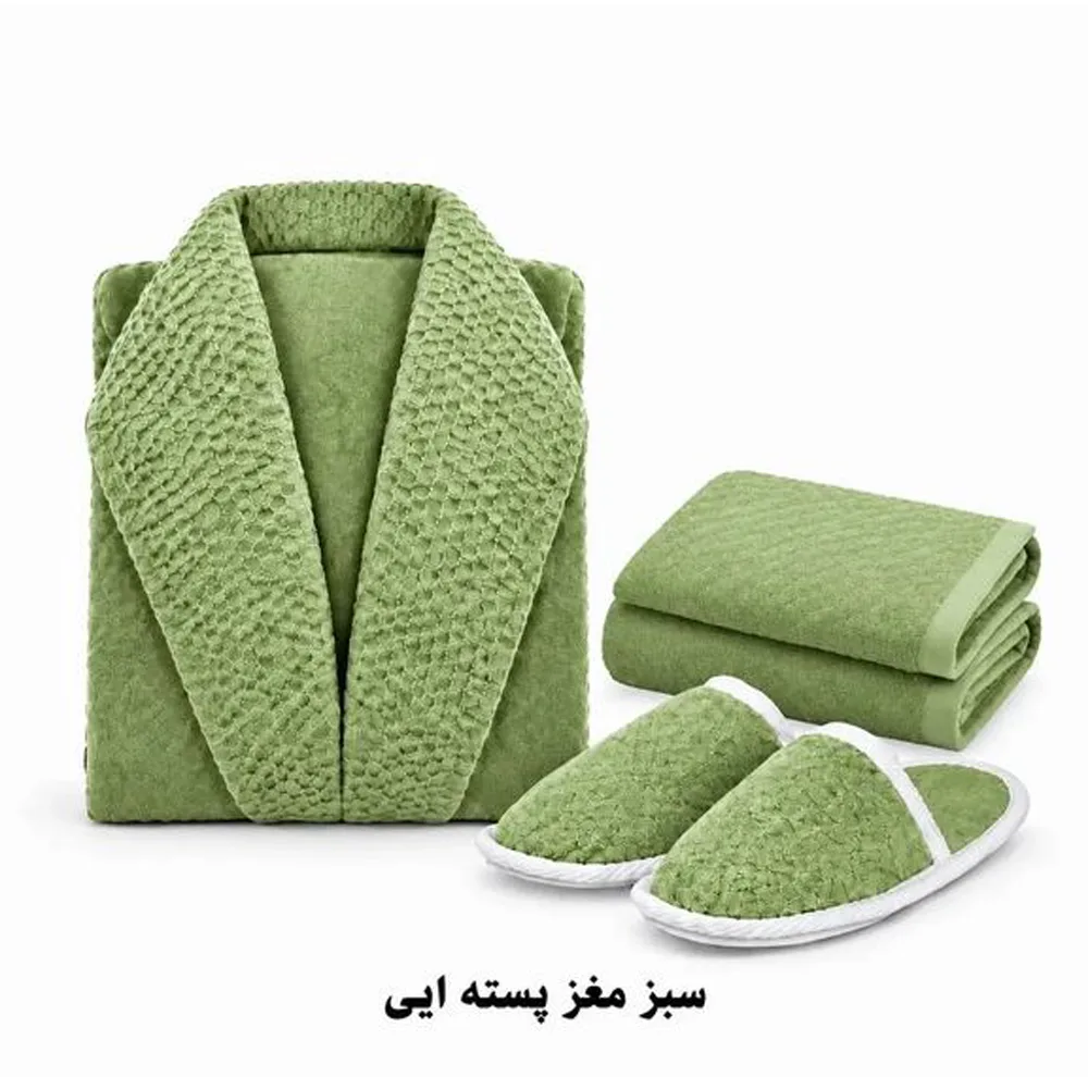 سرویس حوله پالتویی 3 تکه الماس مدل Anima سایز 125 مناسب قد 160 تا 185 سانتی متر