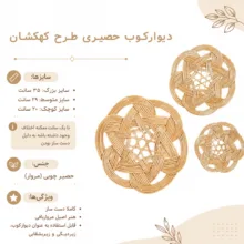 دیوارکوب حصیری مدل منحنی بسته 3 عددی