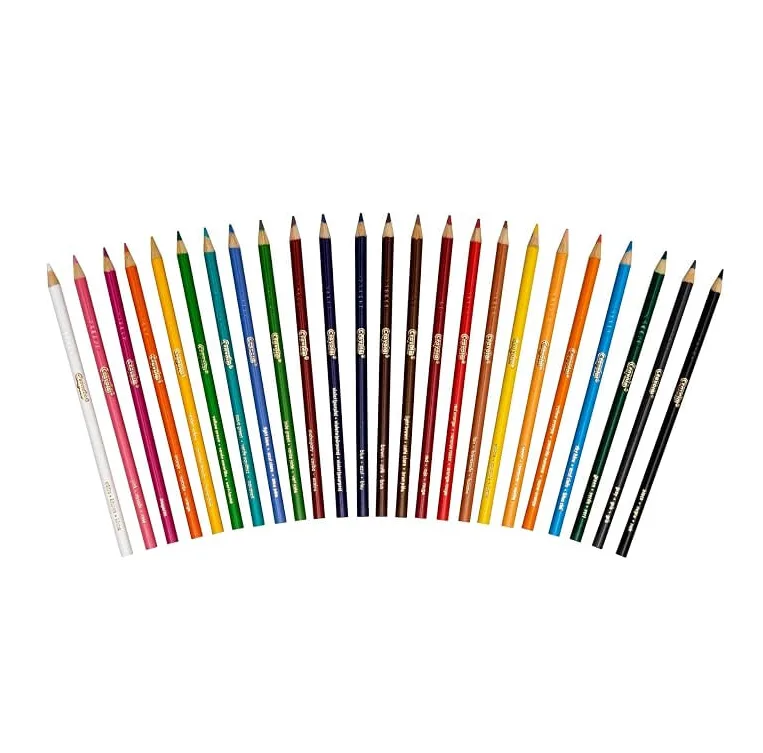 مداد رنگی 24 رنگ کرایولا مدل PRE-SHARPED  طرح  آموزشی کد 40246