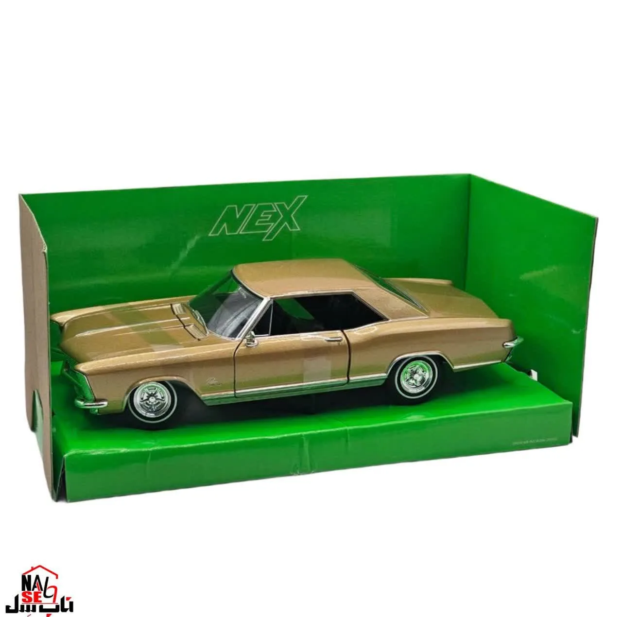 ماشین بازی ناب سل مدل بیوک ریویرا فلزی طرح ولی کد WELLY 1:24 1965 BUICK RIVIERA GRAN SPORT