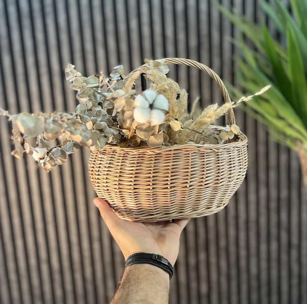 سبد مروار بافی مدل دسته دار
