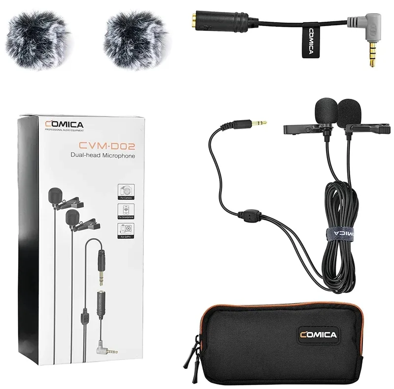 میکروفن یقه‌ای کامیکا مدل CVM-D02 با درگاه اتصال جک 3.5 میلی‌متری