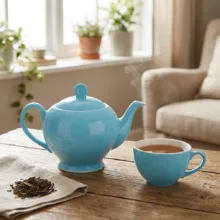 قوری چینی زرین مدل ایتالیا اف 8 درجه یک گنجایش 1000 میلی‌لیتر