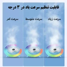 پنکه رومیزی مدل چراغ دار Colorful