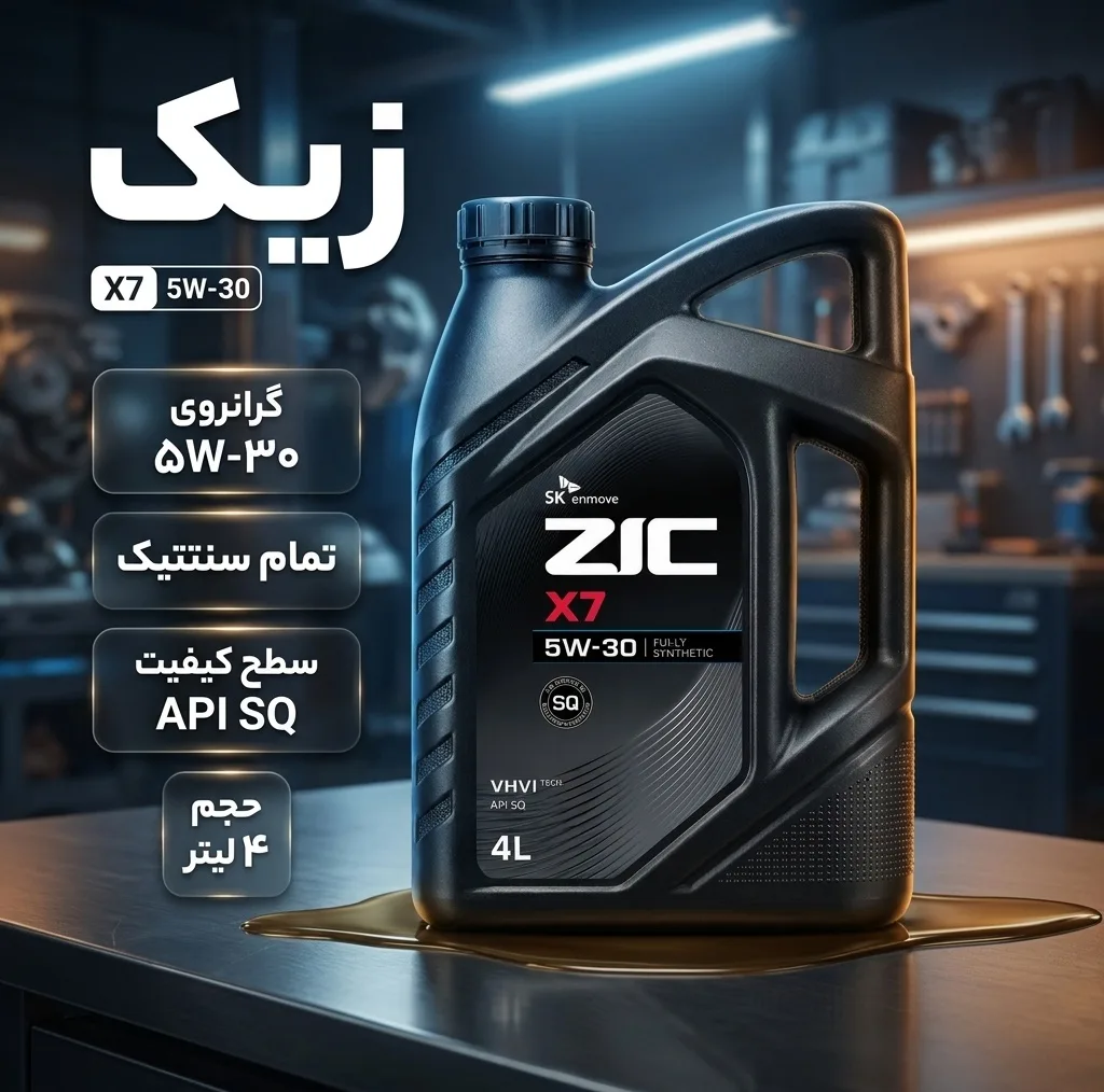 روغن موتور خودرو بنزینی زیک مدل SQ 5W-30 حجم 4 لیتر