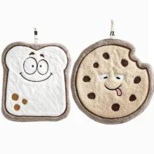 دستمال نظافت آشپزخانه پلی استر مدل Toast set بسته 2 عددی