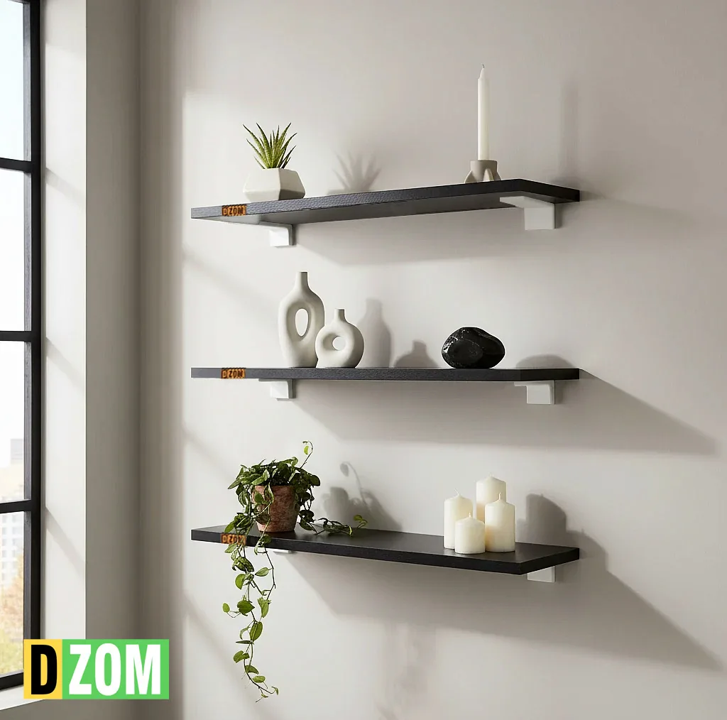 شلف دیواری دیزم مدل SLF_76O54_60 بسته 3 عددی