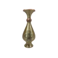 ست 3 تکه گلدان و شکلات خوری خاتم کاری مسی کد 03