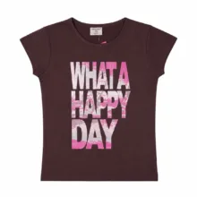 تی شرت آستین کوتاه دخترانه مدل HAPPY-350