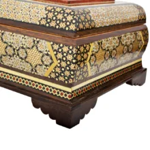 جعبه دستمال کاغذی خاتم کاری مدل اعلا کد 01