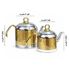ست کتری و قوری سیلا مدل GOLD_57 گنجایش کتری 2.6 لیتر و گنجایش قوری 1.15 لیتر