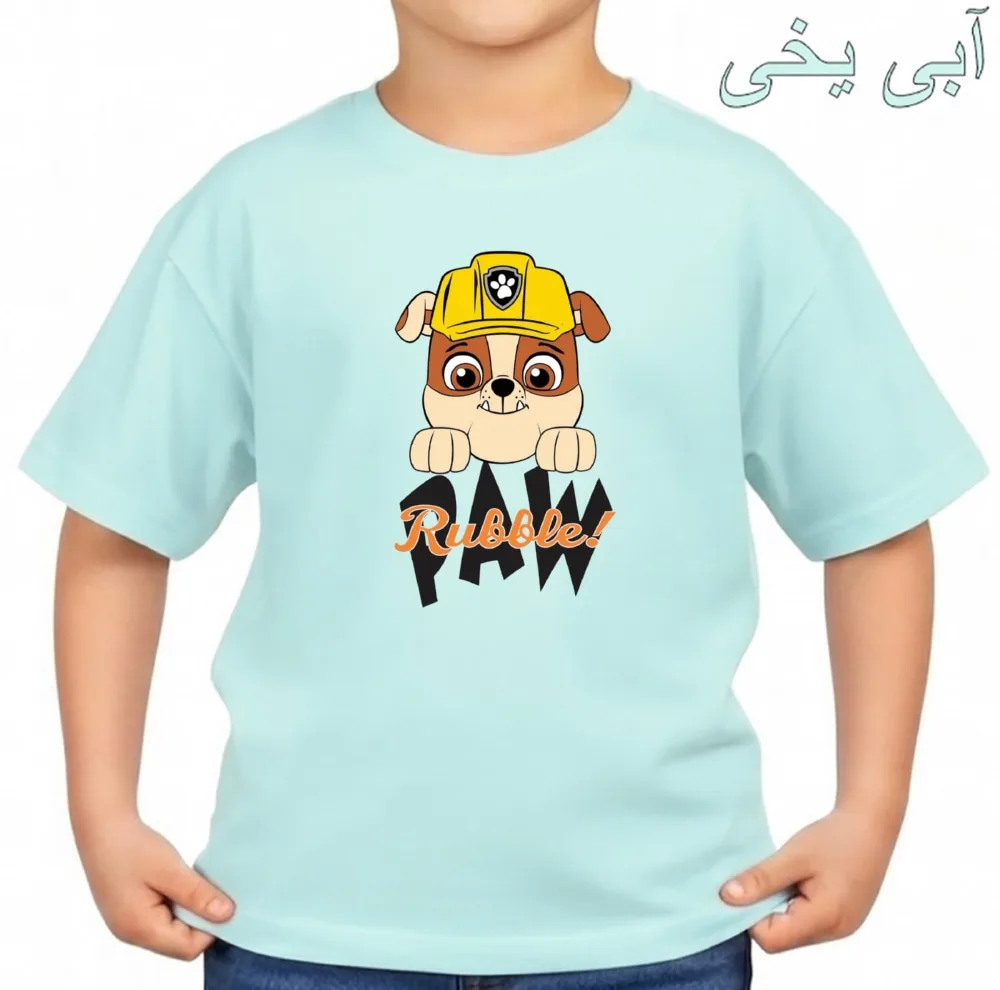 تی‌شرت آستین کوتاه بچگانه مدل سگ کد v18