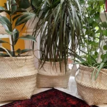 سبد حصیری مدل خمره ای کد 29cm