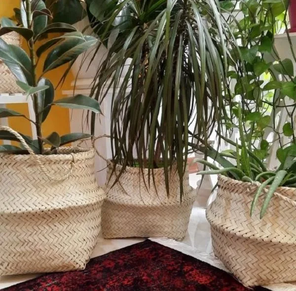 سبد حصیری مدل خمره ای کد 29cm