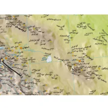 نقشه انتشارات گیتاشناسی مدل ایران طبیعی کد L443