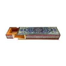 قلمدان خاتم کاری چوبی طرح تذهیب کد 06