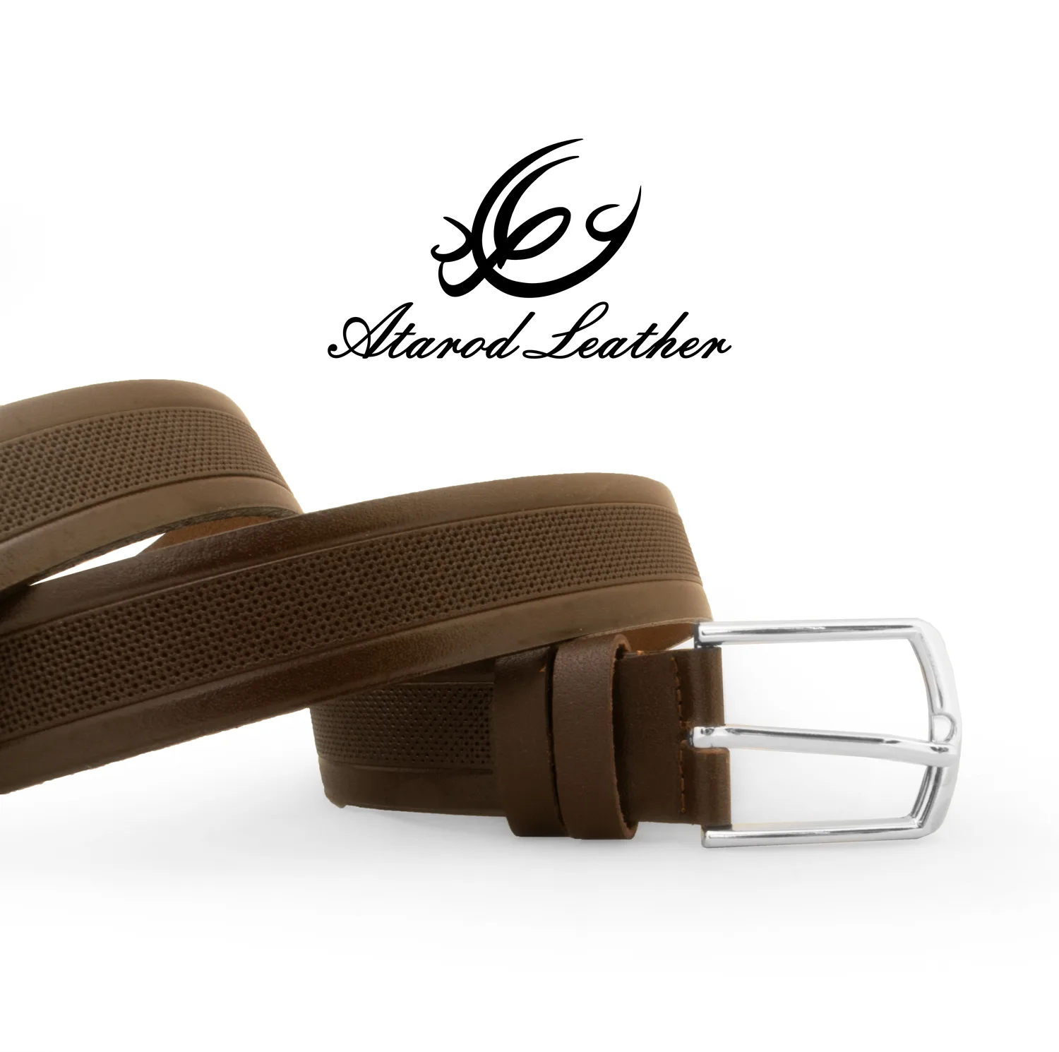 کمربند مردانه چرم عطارد مدل چرم طبیعی گاومیش کد B35