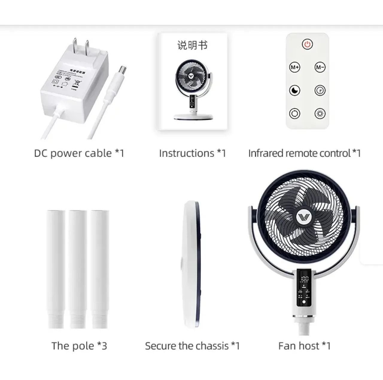 پنکه شارژی مدل portable fan f3