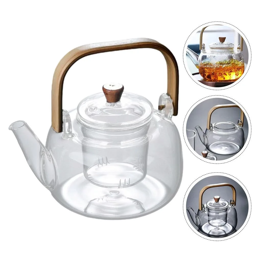 قوری مدل ویداستی دسته بامبو کد 1369n 800cc