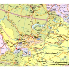 نقشه انتشارات گیتاشناسی مدل آسیا سیاسی کد LP 536