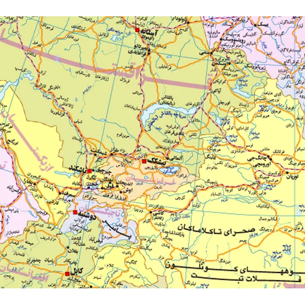 نقشه انتشارات گیتاشناسی مدل آسیا سیاسی کد LP 536