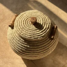 سطل حصیری مدل خمره ای کد 10