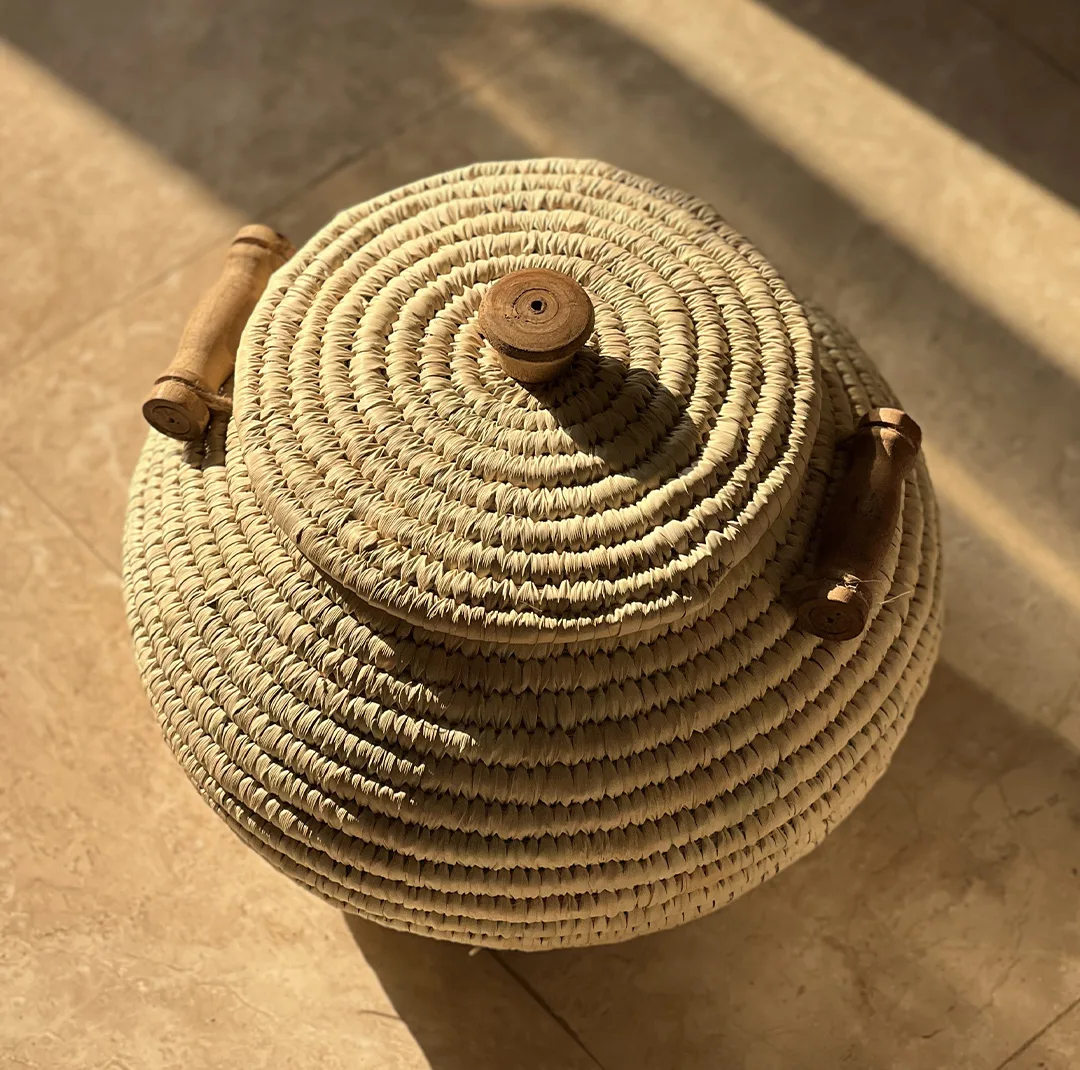 سبد کپو بافی مدل خمره کد 10