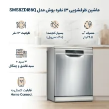 ماشین ظرفشویی 13 نفره بوش مدل SMS8ZDI86Q
